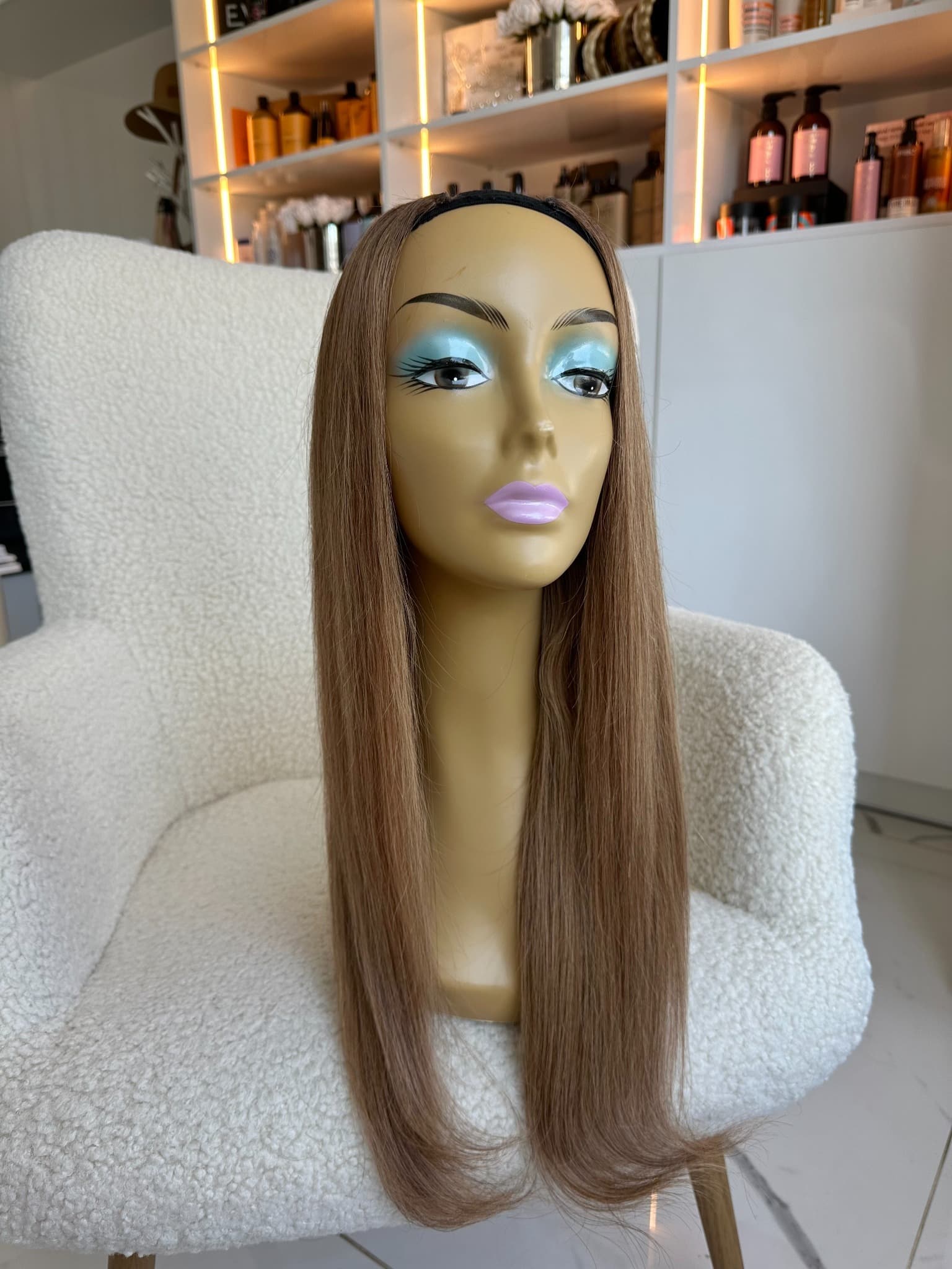 Semiperuca Par Natural U Part Blond Aluna Drept