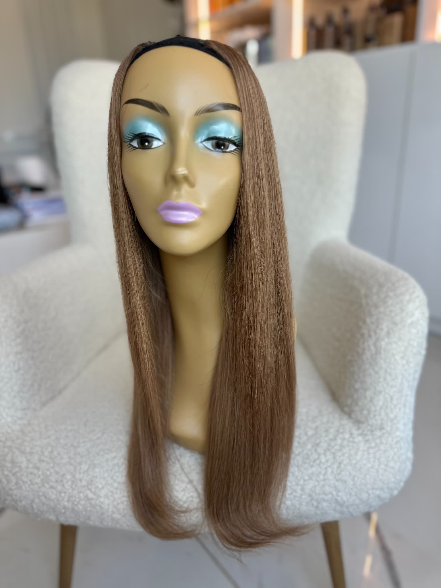 Semiperuca Par Natural U Part Blond Aluna Drept