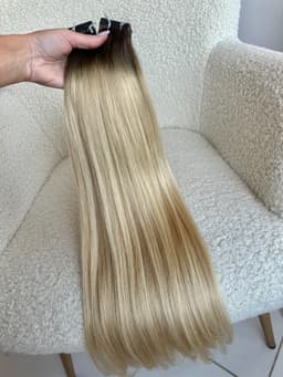 Extensii Tape In White Platinum Ombre #4/ #20
