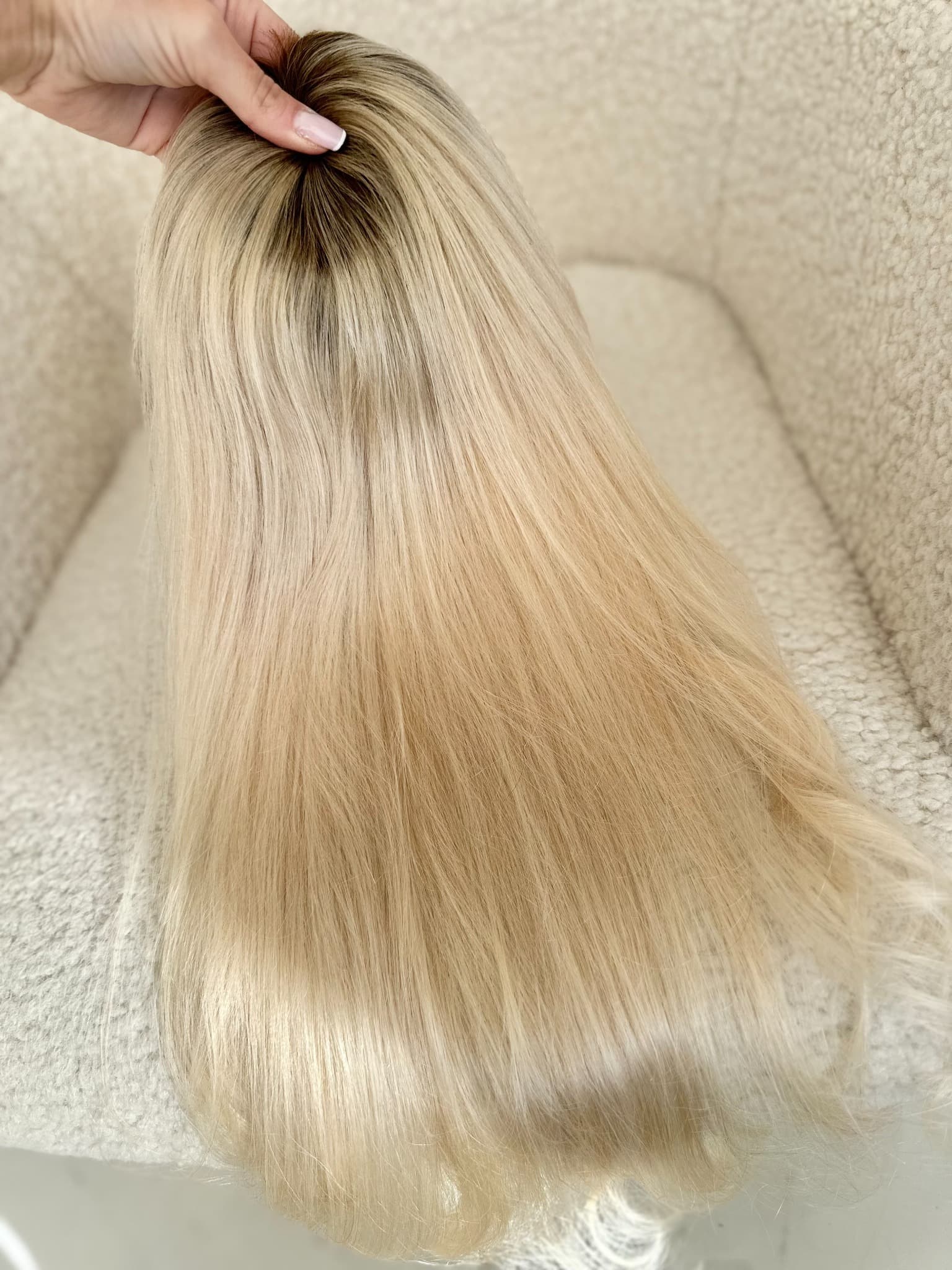 Top Lace Ombre Saten Natural/ Blond Platinat