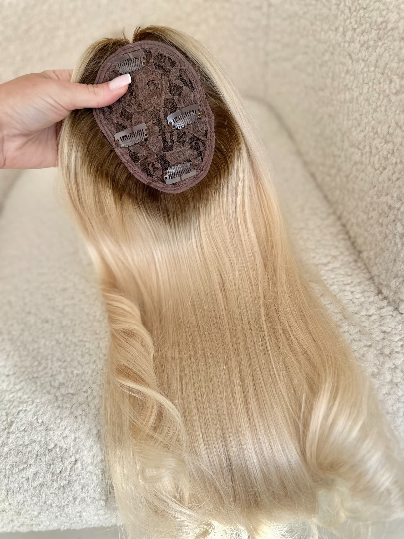Top Lace Ombre Saten Natural/ Blond Platinat