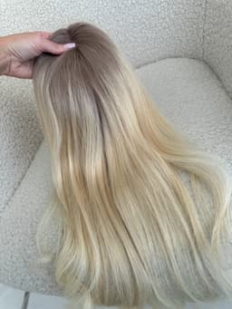 Top Lace Ombre Saten Natural / Blond Foarte Deschis