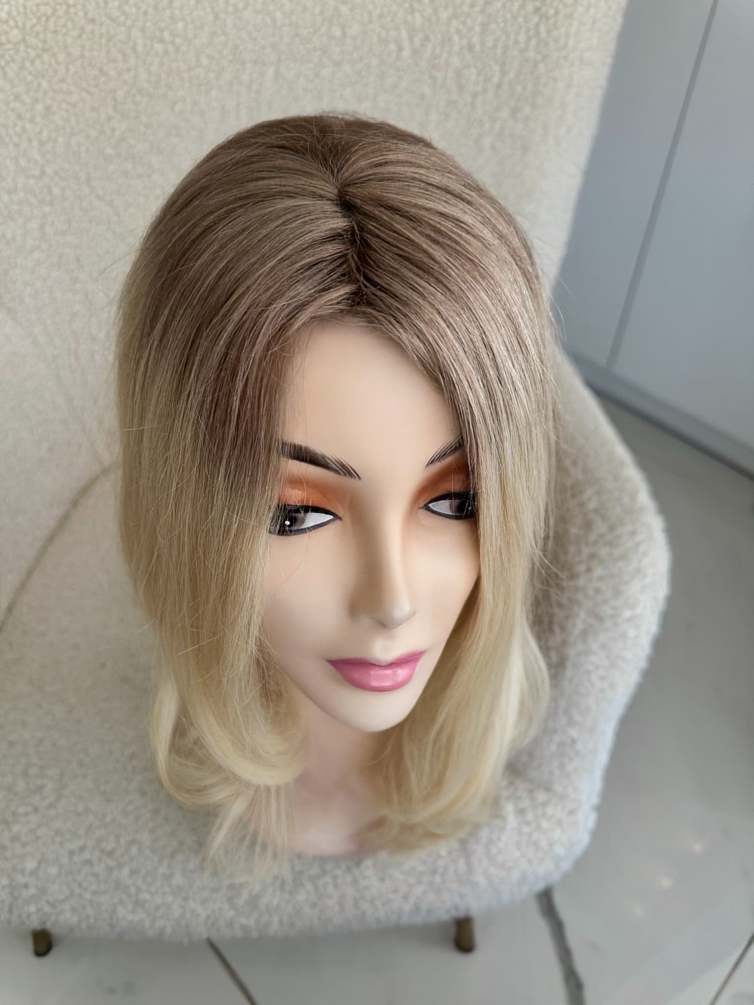 Top Lace Ombre Saten Natural / Blond Foarte Deschis