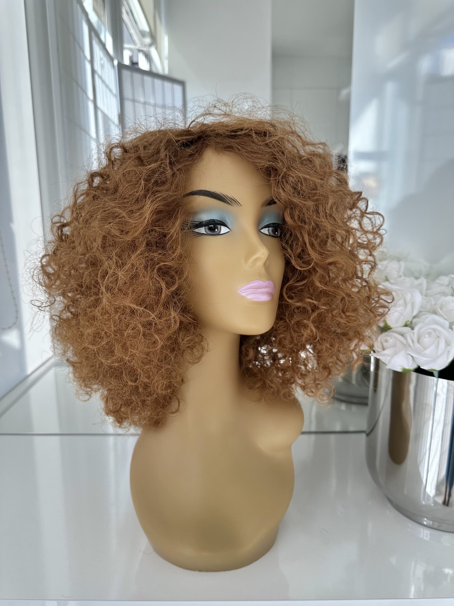 Peruca bobo Chic Curly Caramel