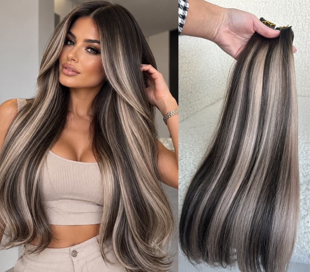 Extensii Invisible Tape Balayage #2/19/2