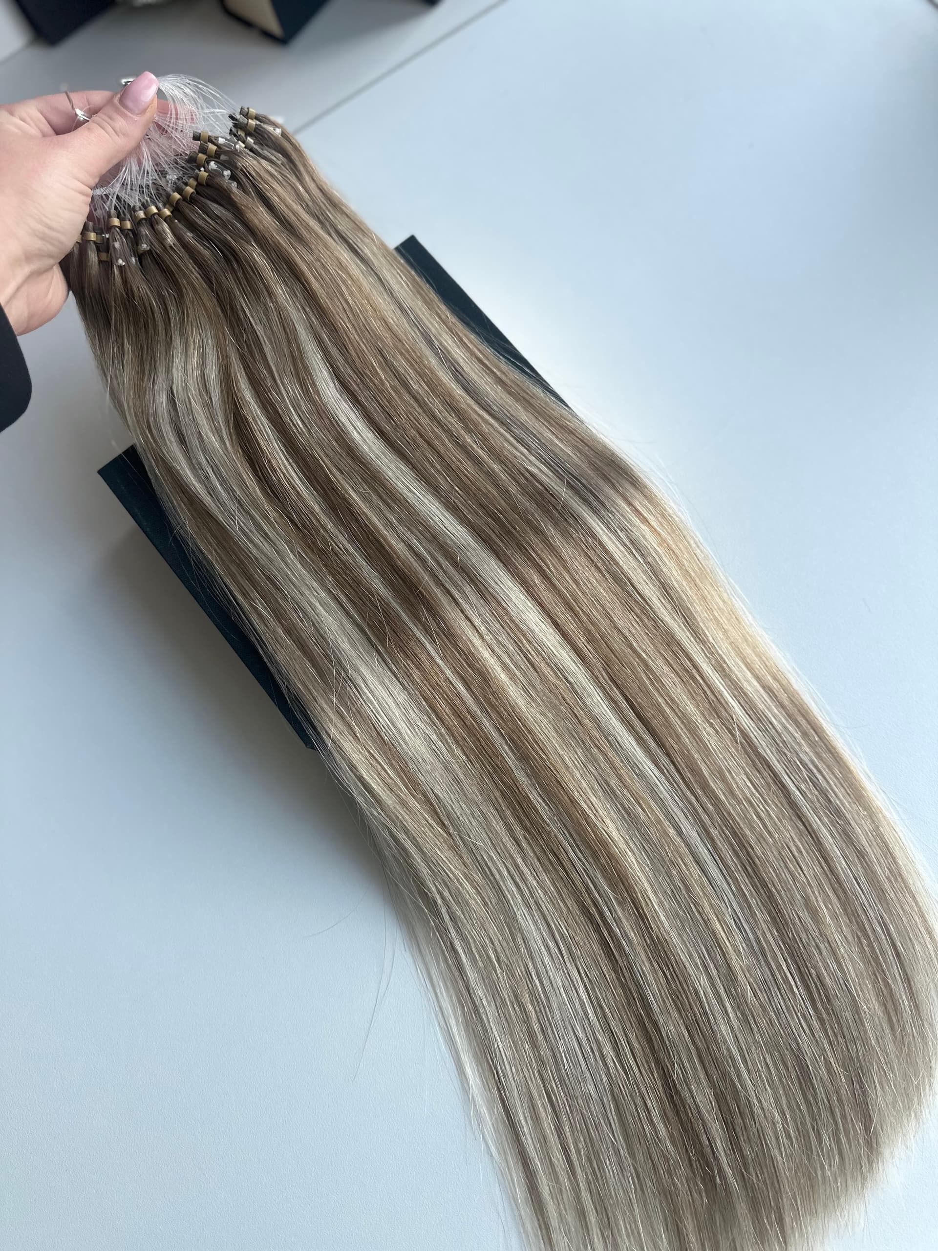 Extensii Microring Diamond Balayage #8/Silver/ #8