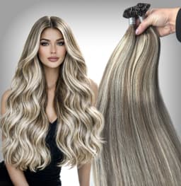 Extensii cheratina Diamond Balayage #8/Silver/8