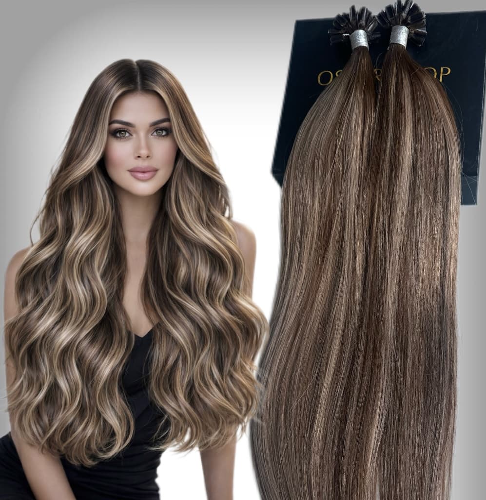 Keratin Extensions Luxe Balayage #4/17/4 - Extensii Par Natural Oskar