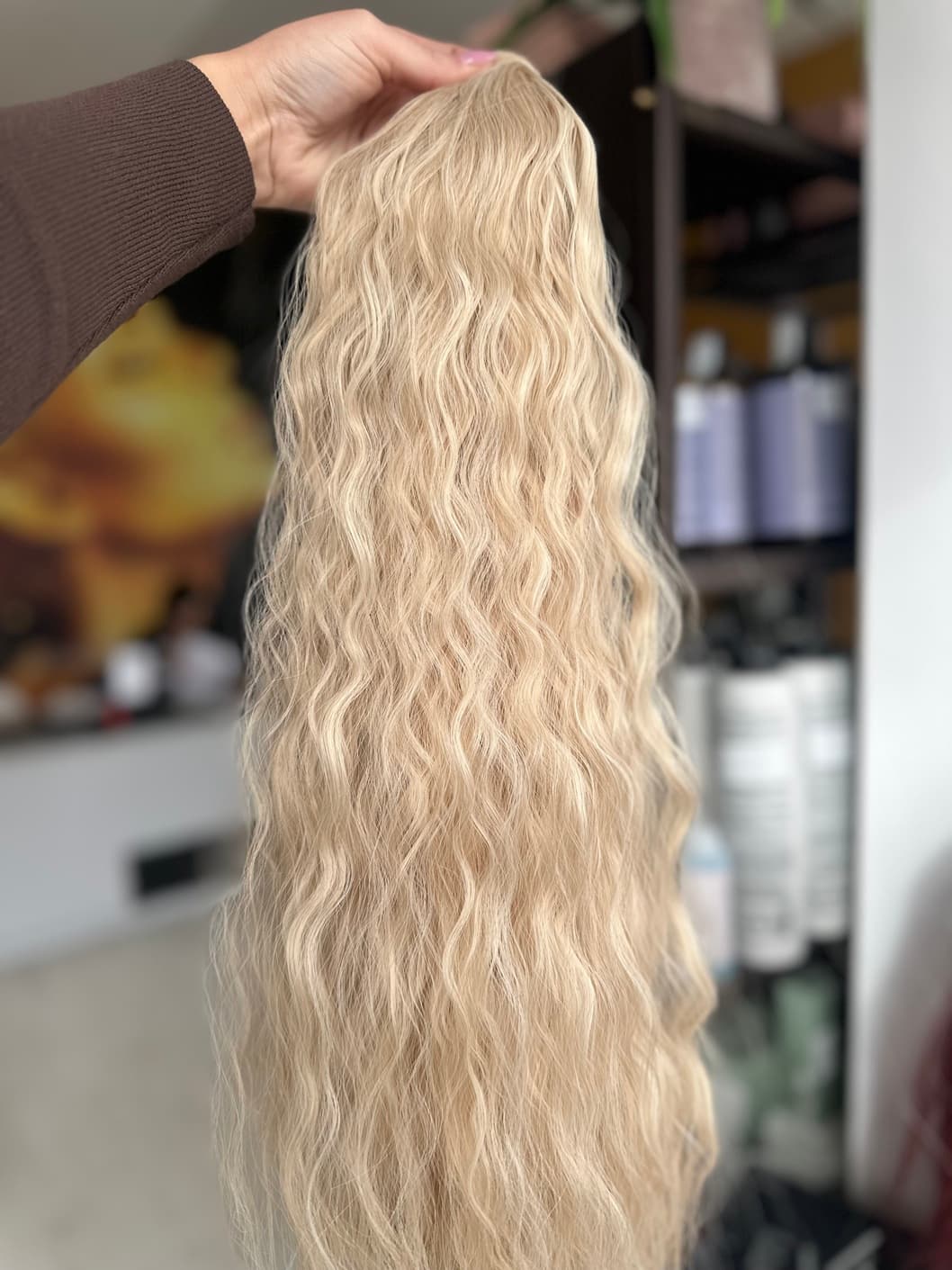 Coada pe scai Blond Suvitat Ondulata
