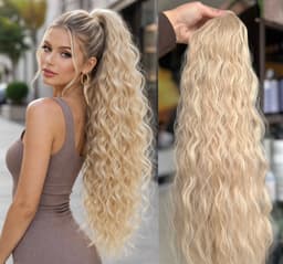 Coada pe scai Blond Suvitat Ondulata