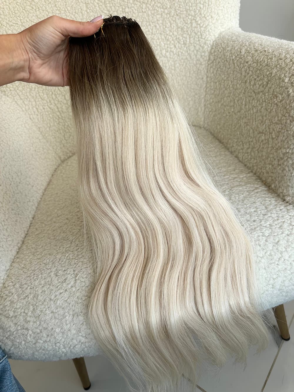 Clip-On Diamond Ombre #7 Light Grey