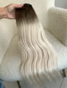 Extensii Clip-on White Platinum Ombre #4 Light Grey