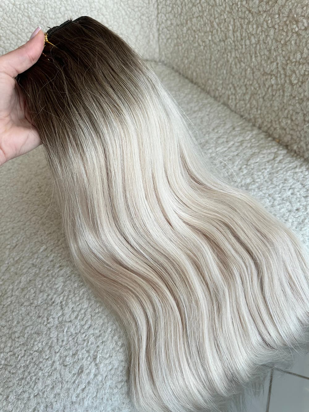 Clip-on Russian Ombre #7/Light Grey