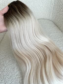 Extensii Clip-on White Platinum Ombre #4 Light Grey