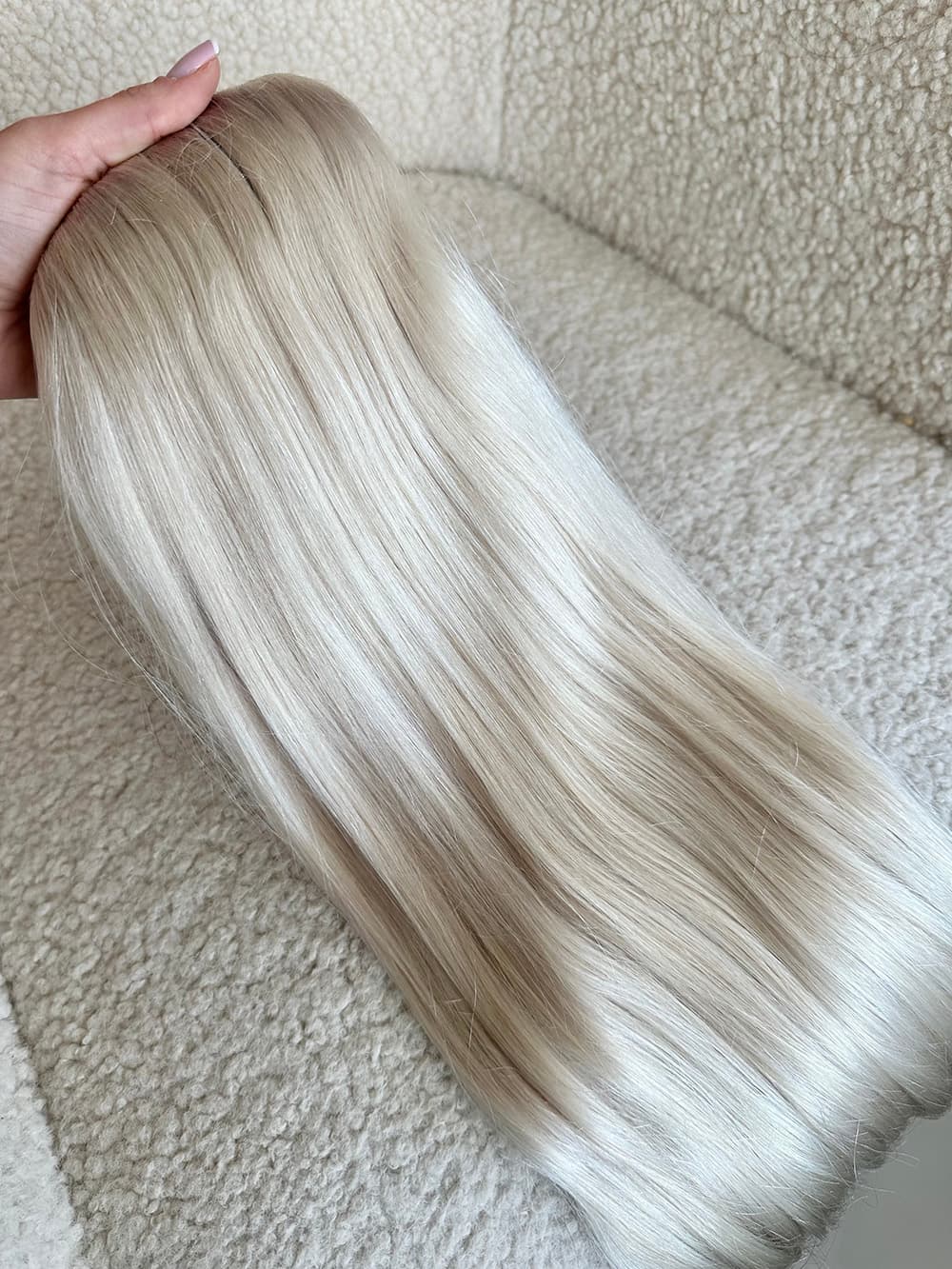 Extensii Clip-on White Platinum Silver