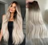 Extensii Clip-on White Platinum Ombre #4 Light Grey