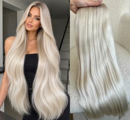 Extensii Clip-on White Platinum Silver