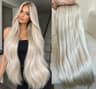 Extensii Clip-on White Platinum Silver
