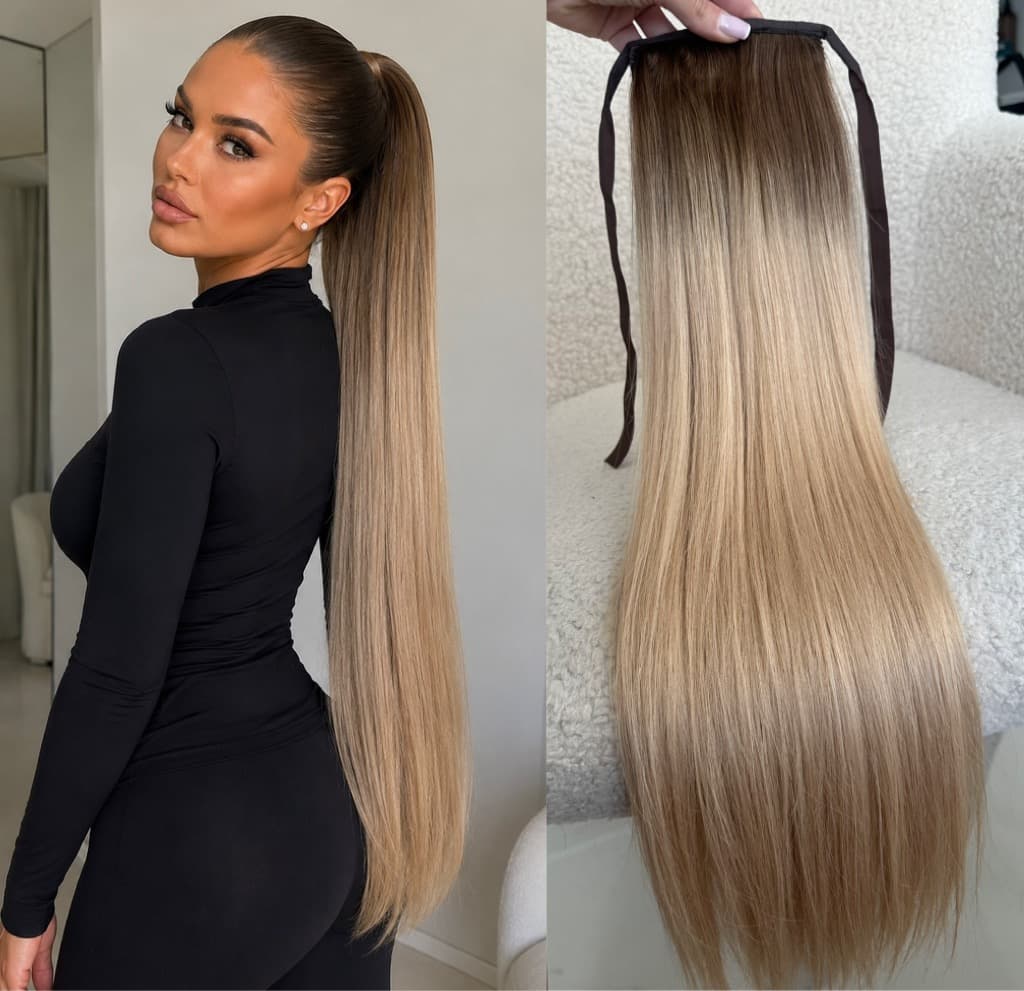 Coada de Par cu Bentita Luxe Ombre #4#18