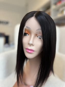 Peruca italian style saten foarte inchis par natural remy