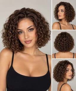 Peruca bobo Chic Curly Brown