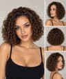 Peruca bobo Chic Curly Brown
