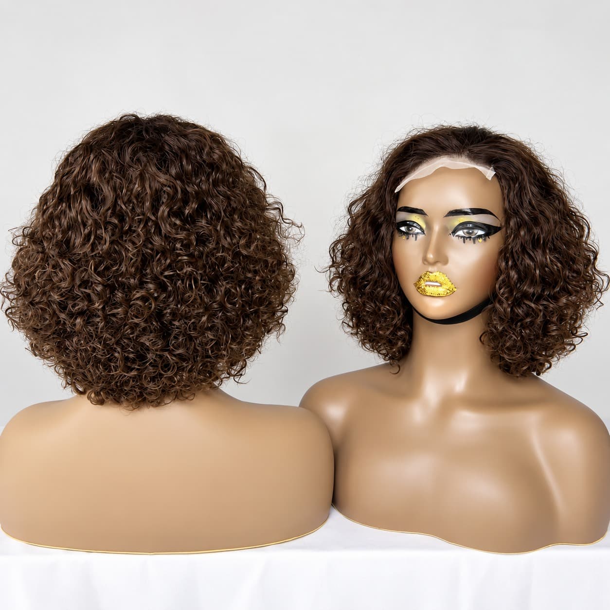 Peruca bobo Chic Curly Brown