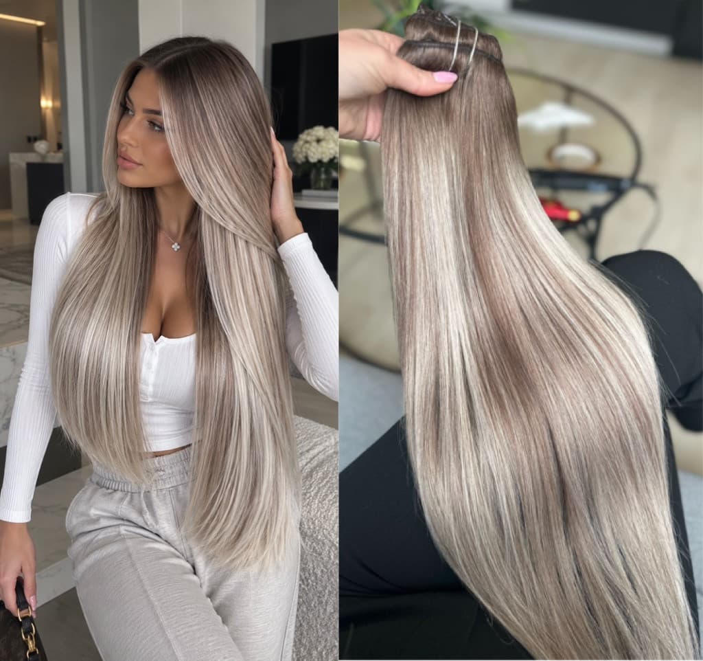 Extensii Clip-On Luxe #9 - Light Grey