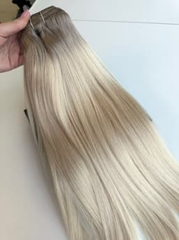 Extensii Clip-on White Platinum Ombre #19/Silver Extensii Clip-on White Platinum Ombre #19/Silver