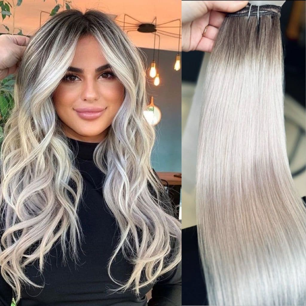 Clip On Premium Black Collection Ombre 9/light grey Clip On Premium Black Collection Ombre 9/light grey